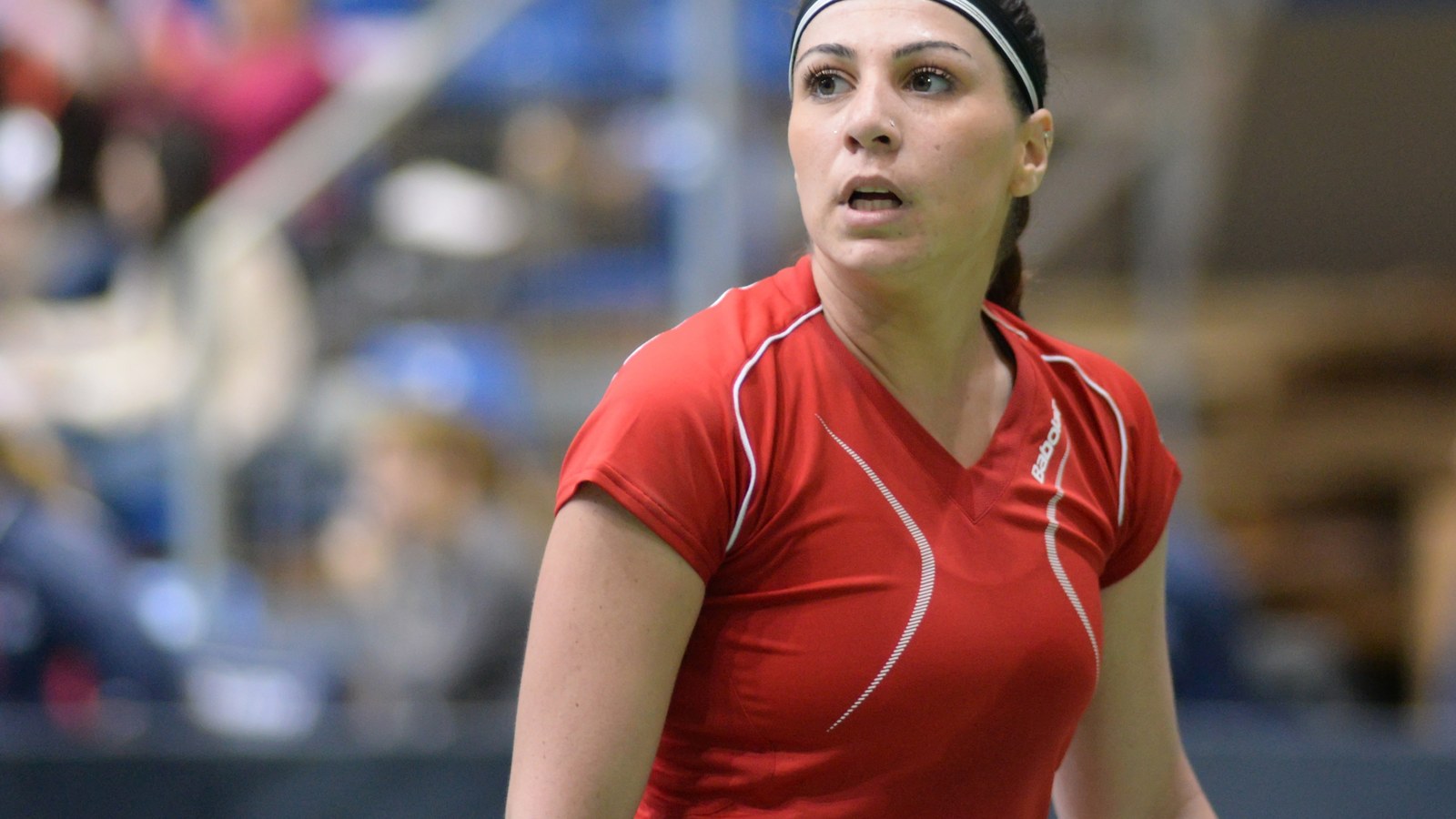 Ekaterine Gorgodze under en international tenniskamp